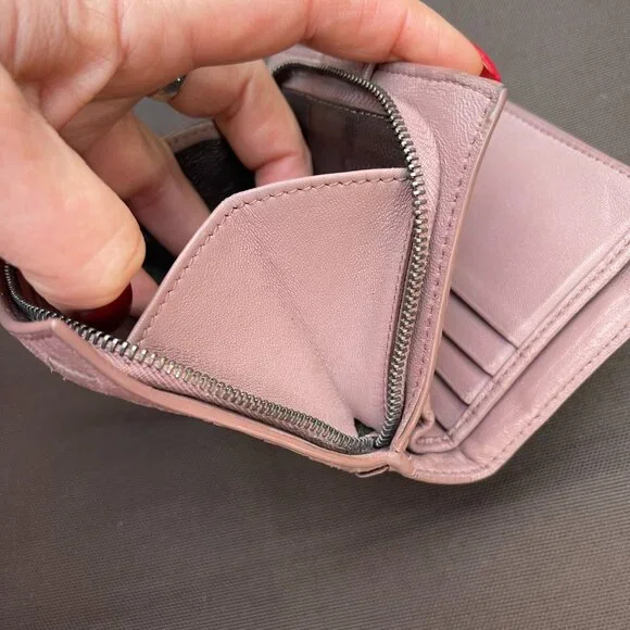 Bottega Veneta Intrecciato Weave Napa Leather Compact French Flap Wallet - Picture 10 of 12